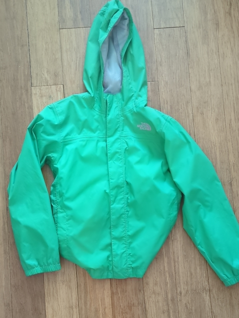 The North Face Kids Bright Green Hooded Raincoat